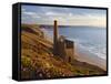 Ruins of Wheal Coates Tin Mine Engine House, Near St Agnes, Cornwall, England-Stuart Black-Framed Stretched Canvas