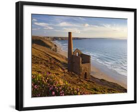 Ruins of Wheal Coates Tin Mine Engine House, Near St Agnes, Cornwall, England-Stuart Black-Framed Photographic Print