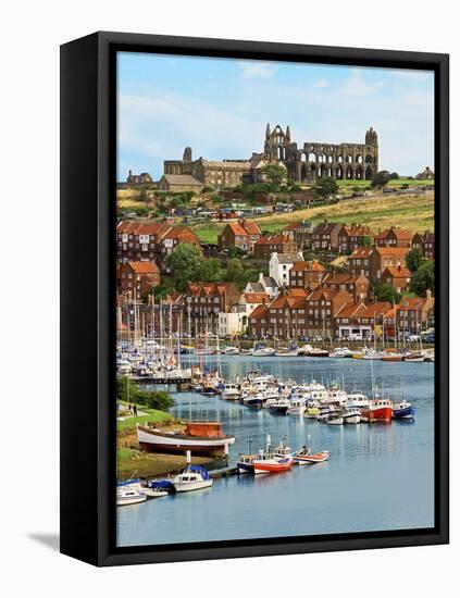 Ruins of Whitby Abbey Above Whitby on North Yorkshire Coast in Northern England, United Kingdom-Miva Stock-Framed Stretched Canvas