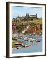 Ruins of Whitby Abbey Above Whitby on North Yorkshire Coast in Northern England, United Kingdom-Miva Stock-Framed Premium Photographic Print