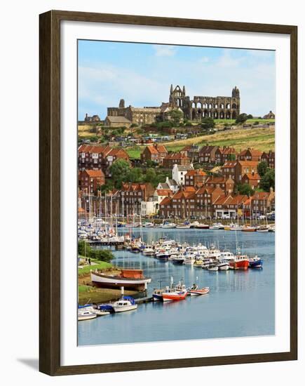 Ruins of Whitby Abbey Above Whitby on North Yorkshire Coast in Northern England, United Kingdom-Miva Stock-Framed Premium Photographic Print