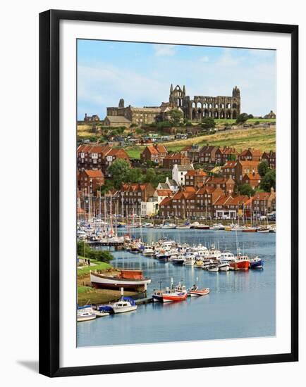 Ruins of Whitby Abbey Above Whitby on North Yorkshire Coast in Northern England, United Kingdom-Miva Stock-Framed Premium Photographic Print