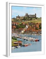 Ruins of Whitby Abbey Above Whitby on North Yorkshire Coast in Northern England, United Kingdom-Miva Stock-Framed Premium Photographic Print