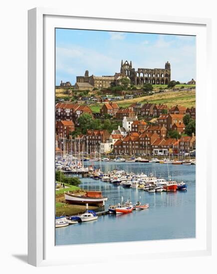 Ruins of Whitby Abbey Above Whitby on North Yorkshire Coast in Northern England, United Kingdom-Miva Stock-Framed Premium Photographic Print