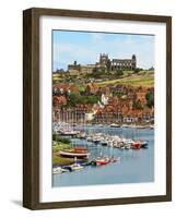 Ruins of Whitby Abbey Above Whitby on North Yorkshire Coast in Northern England, United Kingdom-Miva Stock-Framed Photographic Print