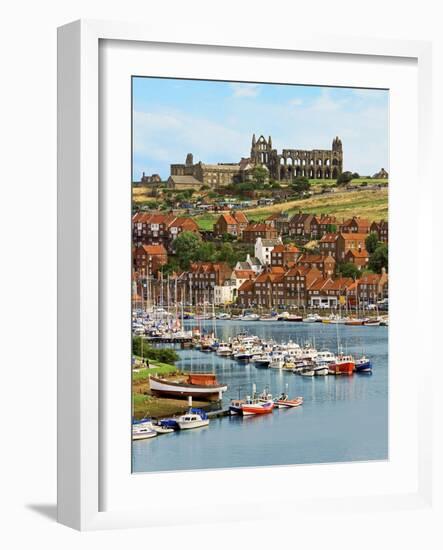 Ruins of Whitby Abbey Above Whitby on North Yorkshire Coast in Northern England, United Kingdom-Miva Stock-Framed Photographic Print