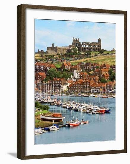 Ruins of Whitby Abbey Above Whitby on North Yorkshire Coast in Northern England, United Kingdom-Miva Stock-Framed Photographic Print