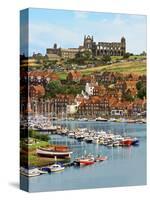 Ruins of Whitby Abbey Above Whitby on North Yorkshire Coast in Northern England, United Kingdom-Miva Stock-Stretched Canvas