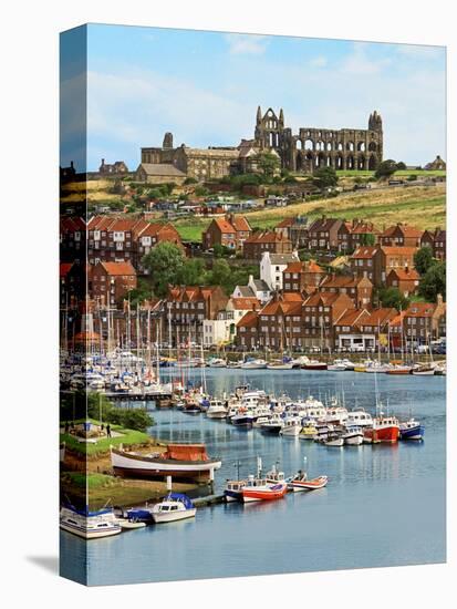 Ruins of Whitby Abbey Above Whitby on North Yorkshire Coast in Northern England, United Kingdom-Miva Stock-Stretched Canvas