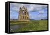 Ruins of Whitby Abbey with Abbey Pond, Whitby, North Yorkshire, England, United Kingdom-Eleanor Scriven-Framed Stretched Canvas