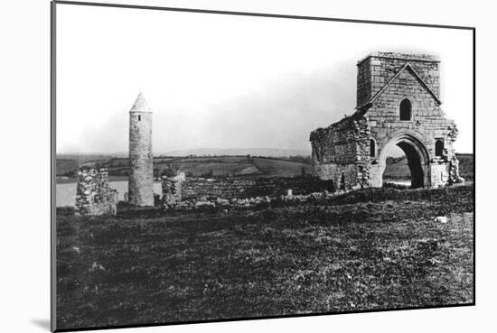 Ruins on Devenish Island-null-Mounted Premium Giclee Print