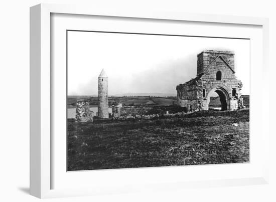 Ruins on Devenish Island-null-Framed Art Print