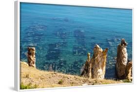 Ruins Underwater of Roman Houses, Les Aiguilles, Tabarka, Tunisia, North Africa-Nico Tondini-Framed Photographic Print