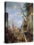 Ruins with a Sibyl and Other Figures, C.1720-Giovanni Paolo Pannini-Stretched Canvas