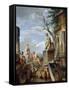 Ruins with a Sibyl and Other Figures, C.1720-Giovanni Paolo Pannini-Framed Stretched Canvas