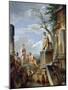 Ruins with a Sibyl and Other Figures, C.1720-Giovanni Paolo Pannini-Mounted Giclee Print