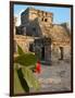 Ruins with Sun Setting on Buildings of Tulum, Mexico-Lisa S. Engelbrecht-Framed Photographic Print