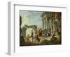 Ruins with the Apostle Paul Preaching, 1744-Giovanni Paolo Pannini-Framed Premium Giclee Print