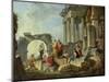 Ruins with the Apostle Paul Preaching, 1744-Giovanni Paolo Pannini-Mounted Premium Giclee Print