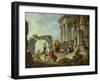 Ruins with the Apostle Paul Preaching, 1744-Giovanni Paolo Pannini-Framed Giclee Print