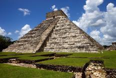 Ancient Mayan Pyramid, Kukulcan Temple at Chichen Itza, Yucatan, Mexico-ruivalesousa-Photographic Print