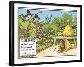 Rule VII: A Ball Must be Played Wherever it Lies, from "Rules of Golf," Published circa 1905-Charles Crombie-Framed Giclee Print
