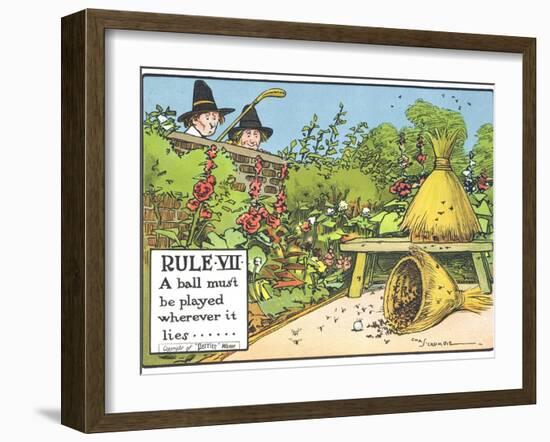 Rule VII: A Ball Must be Played Wherever it Lies, from "Rules of Golf," Published circa 1905-Charles Crombie-Framed Giclee Print