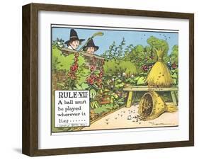 Rule VII: A Ball Must be Played Wherever it Lies, from "Rules of Golf," Published circa 1905-Charles Crombie-Framed Giclee Print