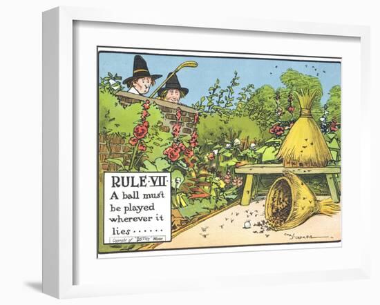 Rule VII: A Ball Must be Played Wherever it Lies, from "Rules of Golf," Published circa 1905-Charles Crombie-Framed Giclee Print