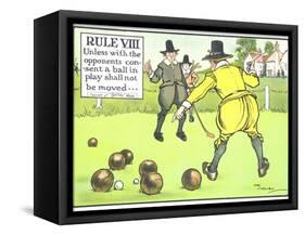 Rule VIII: Unless with the Opponents Consent a Ball in Play Shall Not be Moved-Charles Crombie-Framed Stretched Canvas