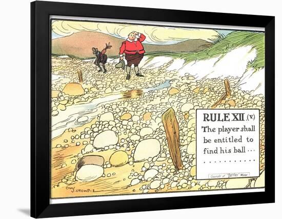 Rule XII (V): the Player Shall be Entitled to Find His Ball..., from "Rules of Golf"-Charles Crombie-Framed Giclee Print