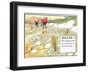 Rule XII (V): the Player Shall be Entitled to Find His Ball..., from "Rules of Golf"-Charles Crombie-Framed Premium Giclee Print