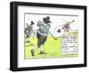 Rule XIII: If Ye Player's Ball Strike an Opponent's Caddie-Charles Crombie-Framed Giclee Print