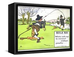 Rule XIII: Worm Casts May be Removed...Without Penalty..., from "Rules of Golf," Published c. 1905-Charles Crombie-Framed Stretched Canvas