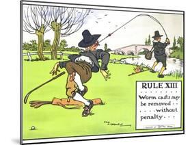 Rule XIII: Worm Casts May be Removed...Without Penalty..., from "Rules of Golf," Published c. 1905-Charles Crombie-Mounted Giclee Print