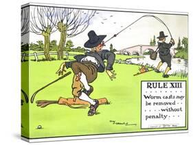 Rule XIII: Worm Casts May be Removed...Without Penalty..., from "Rules of Golf," Published c. 1905-Charles Crombie-Stretched Canvas