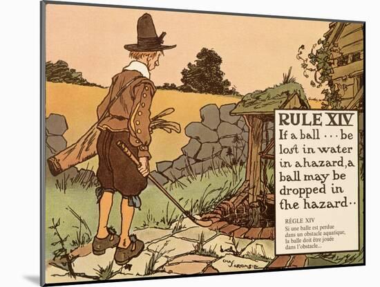 Rule XIV: If a Ball Be Lost in Water in a Hazard, a Ball May Be Dropped in-Charles Crombie-Mounted Giclee Print