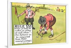 Rule XVI: When Ye Balls Lie Within Six Inches of Each Other..., from "Rules of Golf"-Charles Crombie-Framed Giclee Print