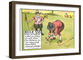 Rule XVI: When Ye Balls Lie Within Six Inches of Each Other..., from "Rules of Golf"-Charles Crombie-Framed Giclee Print