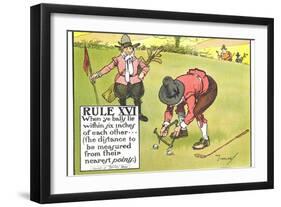 Rule XVI: When Ye Balls Lie Within Six Inches of Each Other..., from "Rules of Golf"-Charles Crombie-Framed Giclee Print