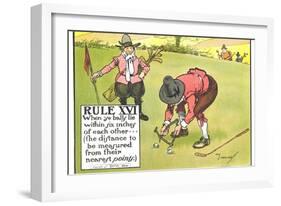 Rule XVI: When Ye Balls Lie Within Six Inches of Each Other..., from "Rules of Golf"-Charles Crombie-Framed Giclee Print