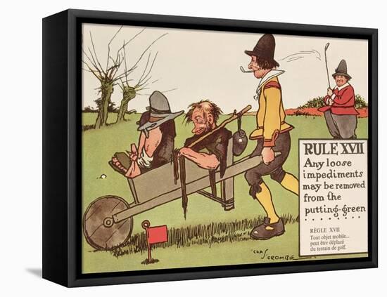 Rule XVII: Any Loose Impediments May Be Removed from the Putting-Green, from 'Rules of Golf',…-Charles Crombie-Framed Stretched Canvas