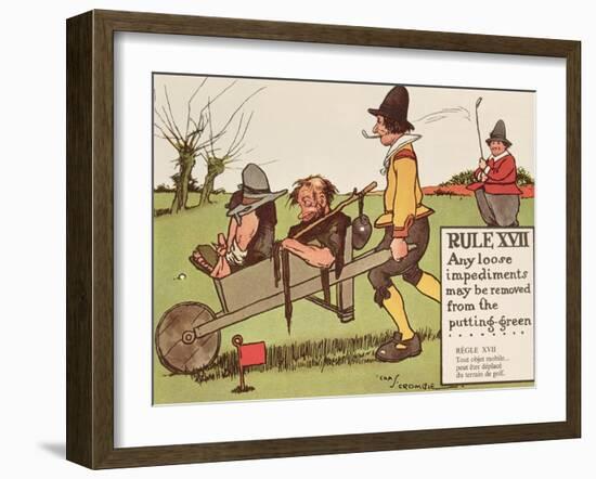Rule XVII: Any Loose Impediments May Be Removed from the Putting-Green, from 'Rules of Golf',…-Charles Crombie-Framed Giclee Print