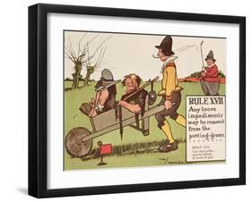 Rule XVII: Any Loose Impediments May Be Removed from the Putting-Green, from 'Rules of Golf',…-Charles Crombie-Framed Giclee Print