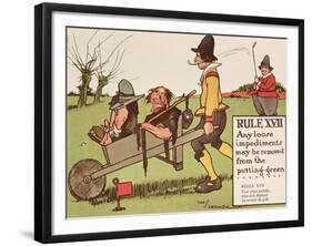 Rule XVII: Any Loose Impediments May Be Removed from the Putting-Green, from 'Rules of Golf',…-Charles Crombie-Framed Giclee Print