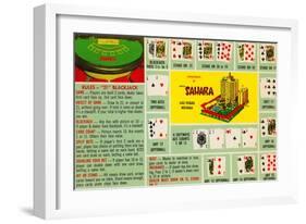 Rules of Blackjack, Las Vegas, Nevada-null-Framed Art Print