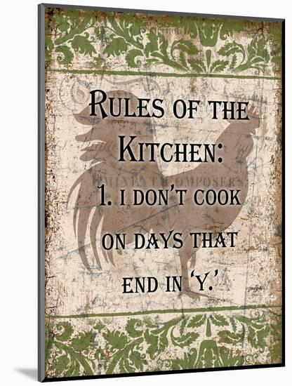 Rules of Kitchen 1-Diane Stimson-Mounted Art Print