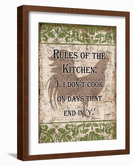 Rules of Kitchen 1-Diane Stimson-Framed Art Print