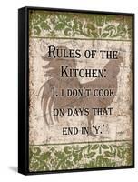 Rules of Kitchen 1-Diane Stimson-Framed Stretched Canvas