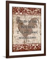 Rules of Kitchen 2-Diane Stimson-Framed Art Print